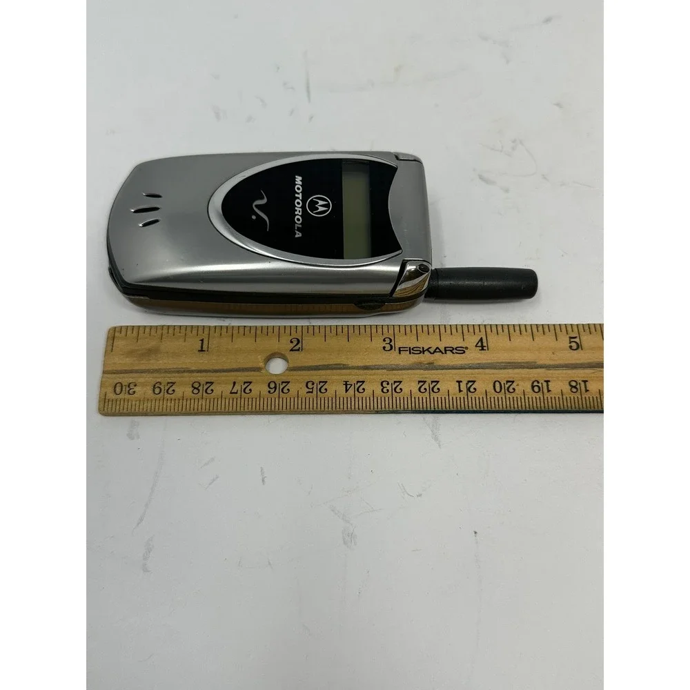 Motorola V60t - Silver (Cingular) Rare TDMA Flip Phone‎ Y2K Vintage B0